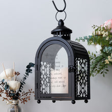 Load image into Gallery viewer, Vintage Black Metal Hanging Memorial Candle Holder
