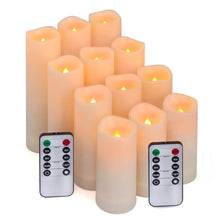 Load image into Gallery viewer, Flameless LED Battery Operated Flickering Candles with Remote Control and Timer
