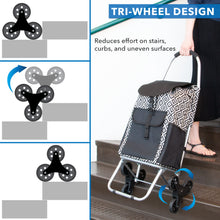 Load image into Gallery viewer, Stair Climber Shopping Cart with Detachable Trolley  Basket
