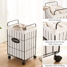 Load image into Gallery viewer, Folding Laundry Storage Basket with Handles
