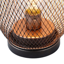Load image into Gallery viewer, Metal Cage Round Shaped Battery Powered Cordless LED Table Lamp
