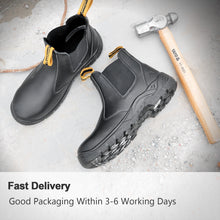 Load image into Gallery viewer, Light Weight Work Boots With Steel Toe Cap, Waterproof Leather For Men And Women
