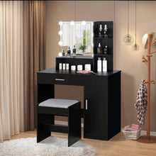 Load image into Gallery viewer, Vanity Desk Set with 1 Drawer, 1 Cabinet &amp; 3 Shelves
