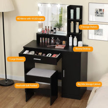 Load image into Gallery viewer, Vanity Desk Set with 1 Drawer, 1 Cabinet &amp; 3 Shelves
