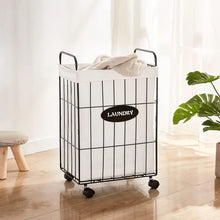 Load image into Gallery viewer, Folding Laundry Storage Basket with Handles
