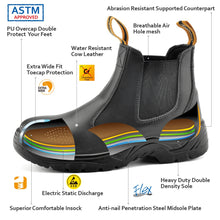 Load image into Gallery viewer, Light Weight Work Boots With Steel Toe Cap, Waterproof Leather For Men And Women
