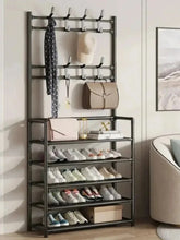 Load image into Gallery viewer, Multi-layer Shoe Rack,  Clothes Storage Organizer with Hat Hangers and Shelf
