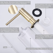 Load image into Gallery viewer, Black Liquid Soap Dispensers Brass Pump Head With 500ML PE Bottle
