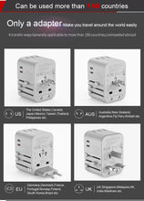 Load image into Gallery viewer, 4 Port USB Charger With Universal Travel Plug Adapter
