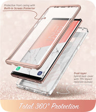 Load image into Gallery viewer, Full-Body Glitter Marble Bumper Protective Cover For Samsung Galaxy Note 9 - beyondyourzone
