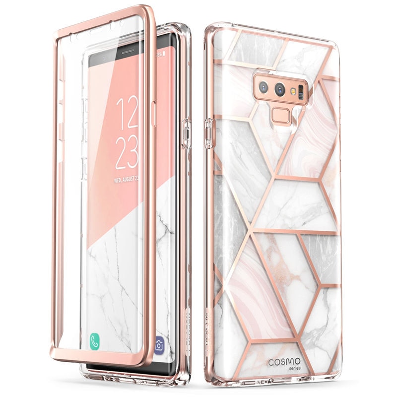 Full-Body Glitter Marble Bumper Protective Cover For Samsung Galaxy Note 9 - beyondyourzone