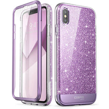 Load image into Gallery viewer, Glitter Marble Case with Built-in Screen Protector For iPhone Xs - beyondyourzone
