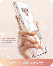 Load image into Gallery viewer, Full-Body Glitter Marble Bumper Protective Cover For Samsung Galaxy Note 9 - beyondyourzone
