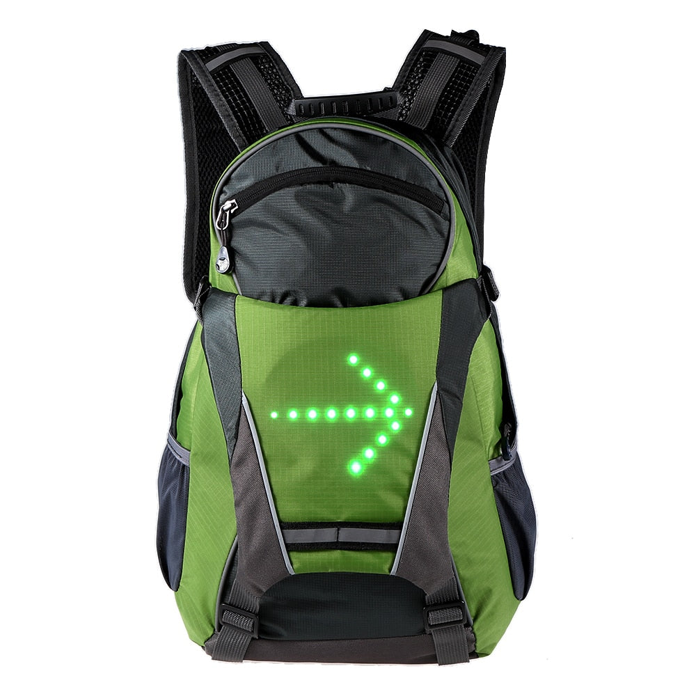 Night Running and Bicycle Riding Safety Reflective Backpack, with LED Turn Signal Light
