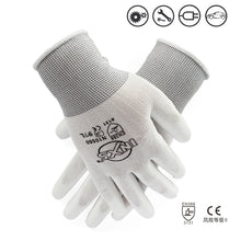 Load image into Gallery viewer, Certificated Black Polyester PU Work Safety Gloves
