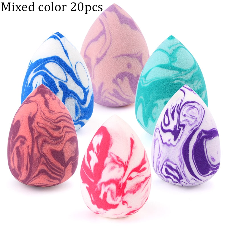 Makeup Sponge Marbling Water-drop Shape Foundation Concealer Sponge Mix Powder Cosmetic