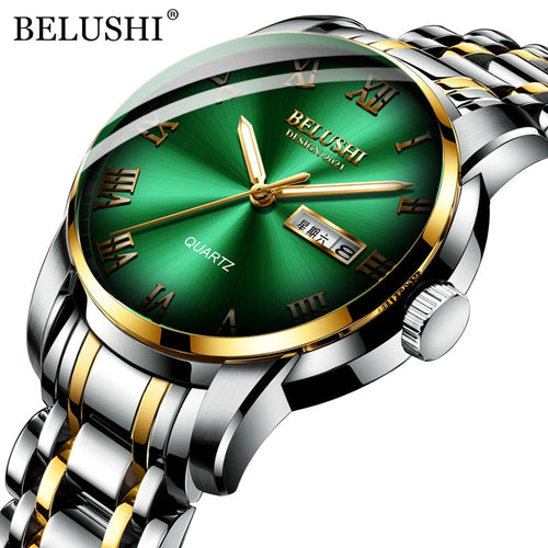 BELUSHI Top Brand Luxury Luminous Waterproof Stainless Steel Men/s Watches - beyondyourzone