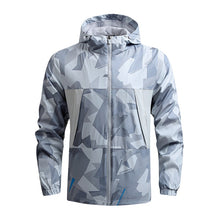 Load image into Gallery viewer, Autumn Hooded Windproof Camouflage Running  Jacket
