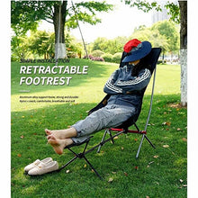 Load image into Gallery viewer, Portable Folding Retractable Footrest and Leg Rest Camping Chair
