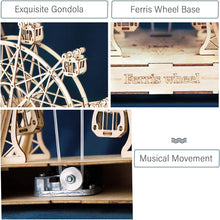 Load image into Gallery viewer, 3D Ferris Wheel Wooden Model Building Block Kits - beyondyourzone
