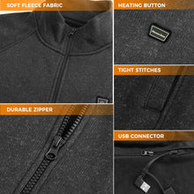 Load image into Gallery viewer, Women&#39;s Heated Full Zip Fleece Jacket  with Battery Pack - beyondyourzone
