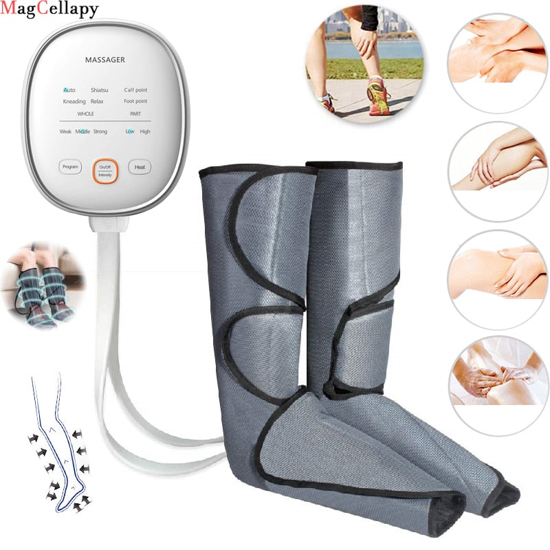 Leg Air Compression Heated Massager  for Foot and Calf - beyondyourzone