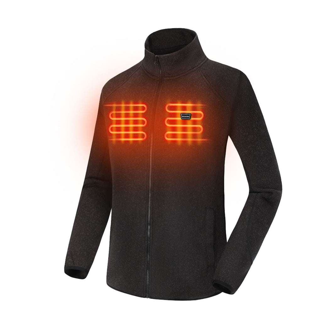 Women's Heated Full Zip Fleece Jacket  with Battery Pack - beyondyourzone
