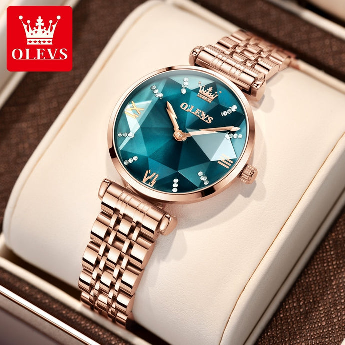 OLEVS Fashion Watch for Women with Diamond Mirror - beyondyourzone