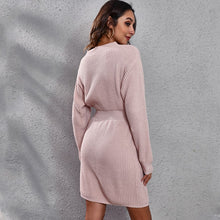 Load image into Gallery viewer, Winter  Fashion Warm Pink Dress for Women - beyondyourzone
